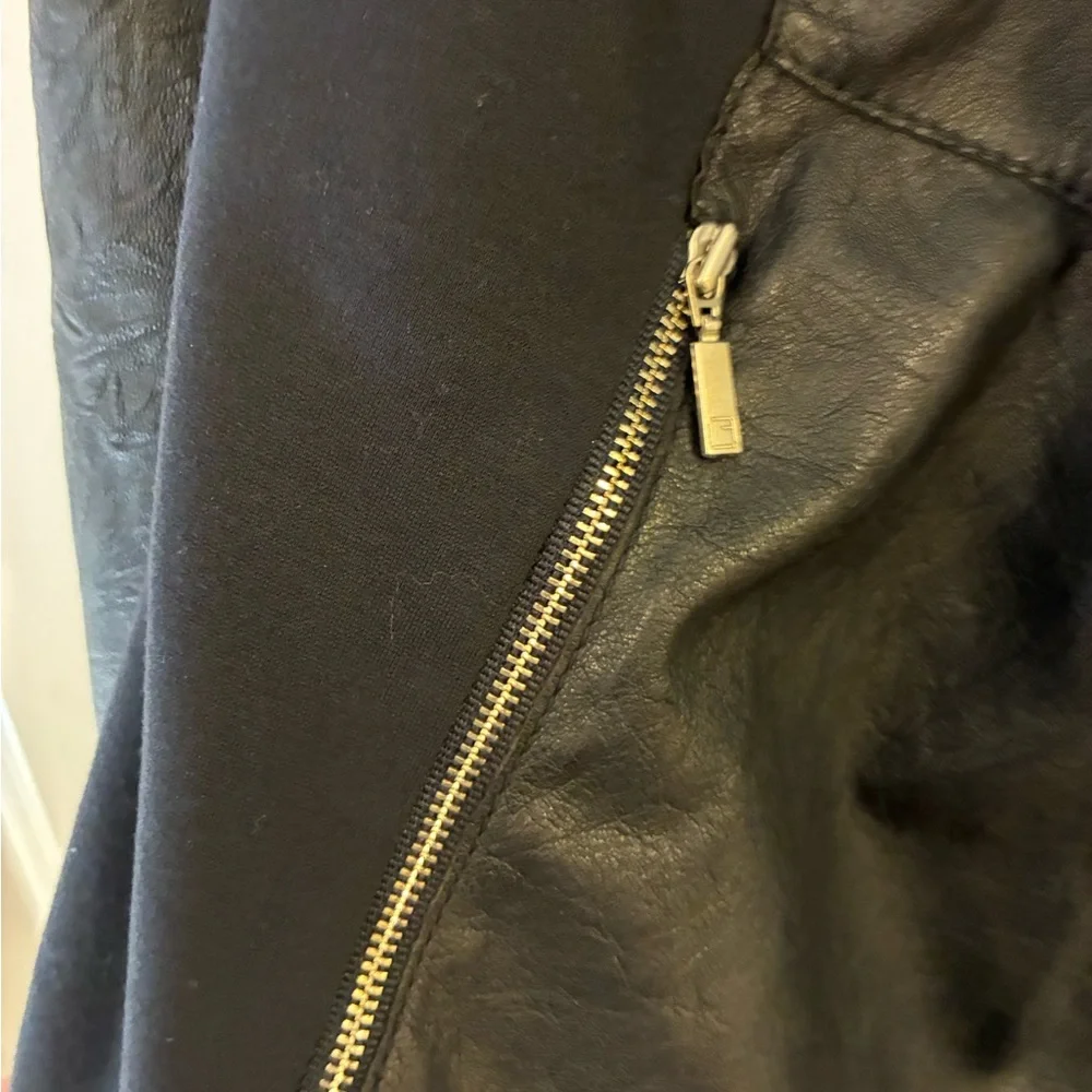 Lafayette 148 New York Leather Moto Jacket 16W